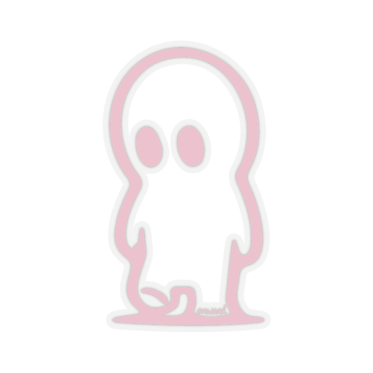 001: Kicking Sticks Sticker (Dusty Pink)